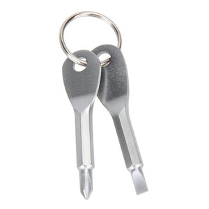 2Pcs Stainless Steel Multi Tools Key Ring EDC