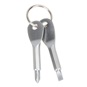 2Pcs Stainless Steel Multi Tools Key Ring EDC