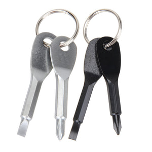 2Pcs Stainless Steel Multi Tools Key Ring EDC